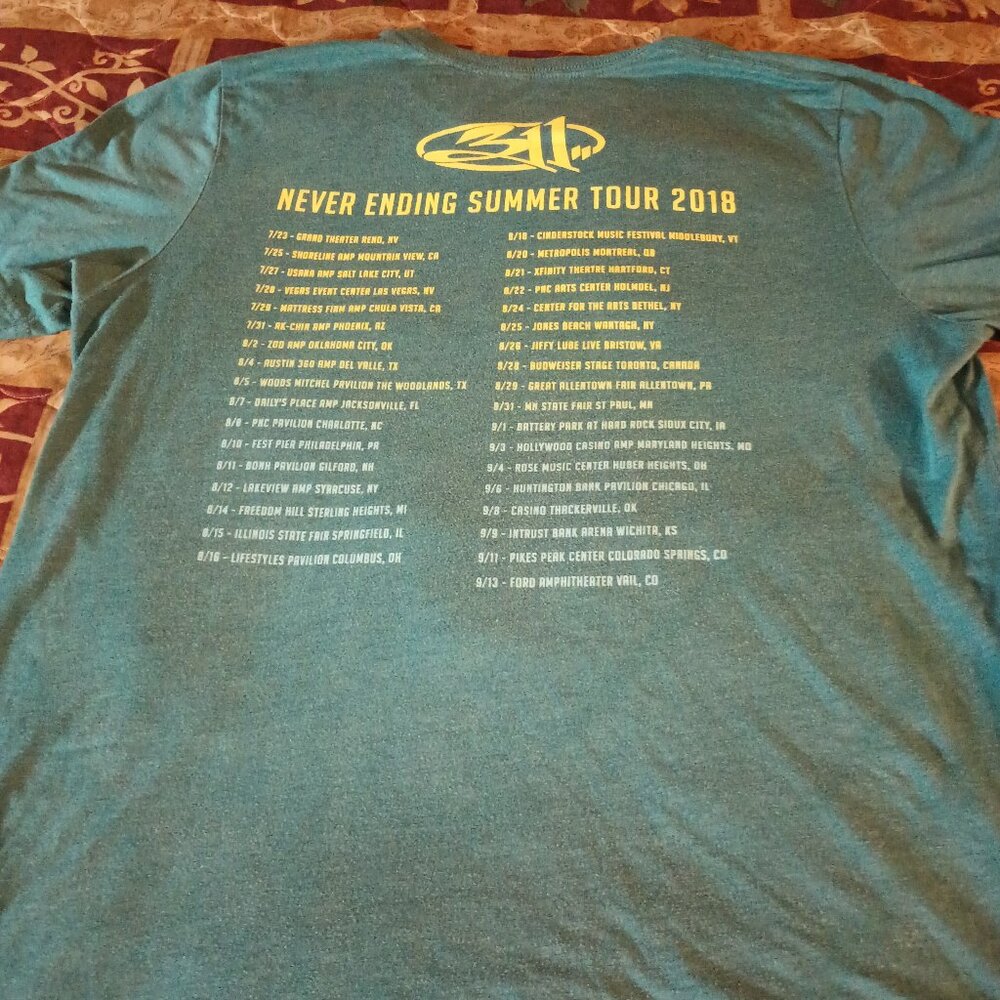 1. 311 Rock Band 2018 Tour t-Shirt.